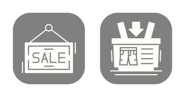 Shopping Basket and Super Sale Icon vector