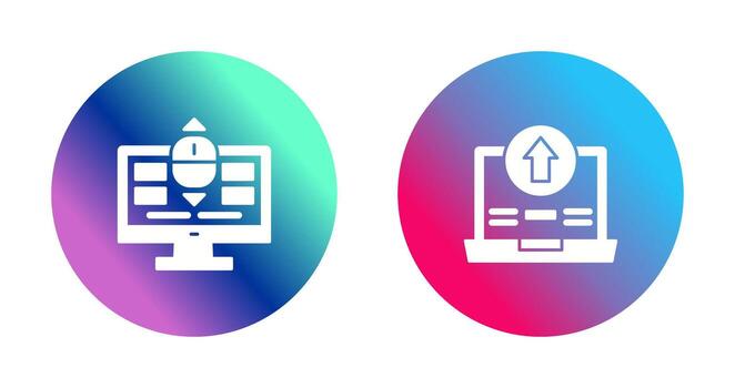 Scroll and Upload Icon vector