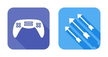 Gaming Console and Arrows Icon vector