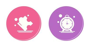 Puzzle and Stop Watch Icon vector