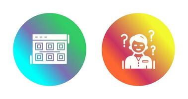 Layout and Confuse Icon vector