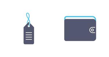 sale tag and wallet  Icon vector