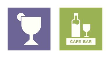 bebidas café y Jerez icono vector