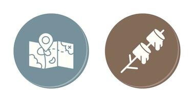 Map and Marshmallows Icon vector