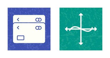 multiple cards and graph  Icon vector