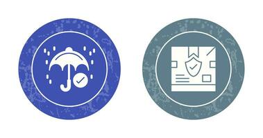 keep dry and delivery box Icon vector