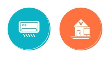 Air Conditioner and Home Automation Icon vector
