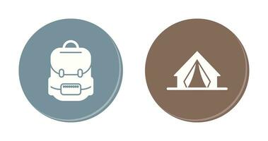 Bag and Camp Icon vector