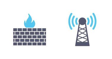 Firewall and Tower Icon vector