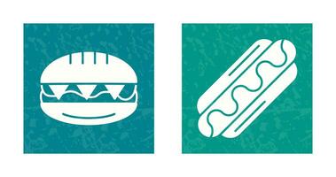 Sandwich and Hotdog Icon vector