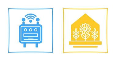 Chip and User Farm House Icon vector