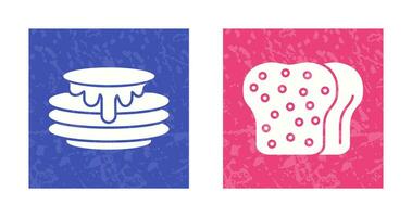 Pancake and Toast Icon vector