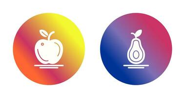 Apple and Avocado Icon vector