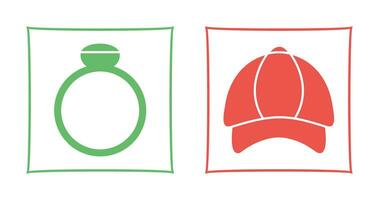 Ring and P Cap Icon vector