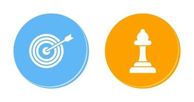 Dartboard and Bishop Icon vector