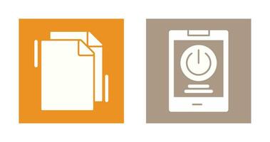 Copy and Power Icon vector