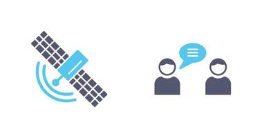 Satellite and Chatting Icon vector