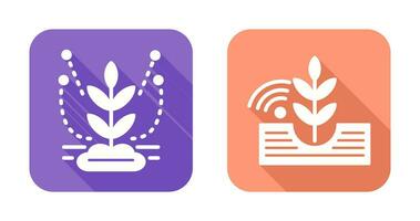 Irrigation System and Planting Icon vector