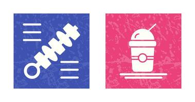 Skewer and Frappe Icon vector