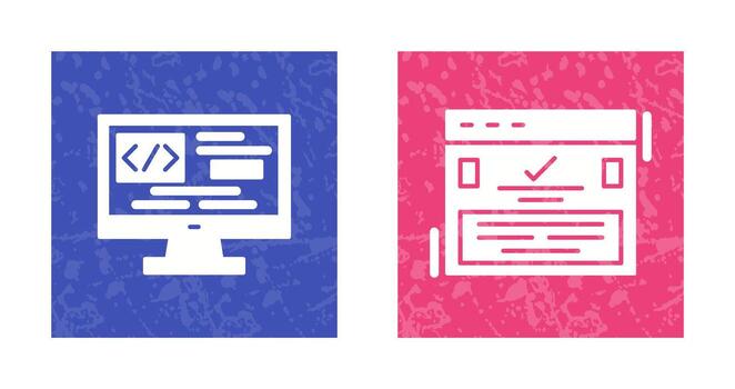 codificación y completar icono vector