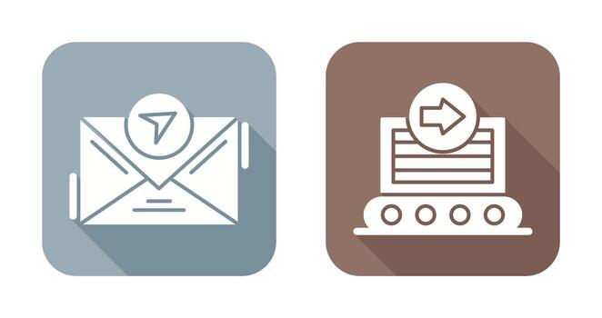message and container Icon vector