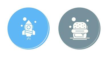 Rocket and Burger Icon vector