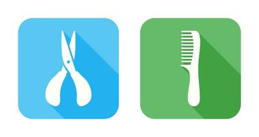 Scissor and Comb Icon vector