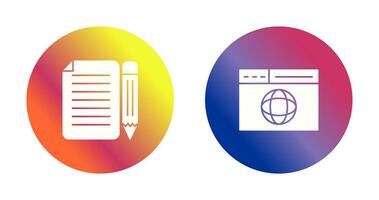 page and web page Icon vector