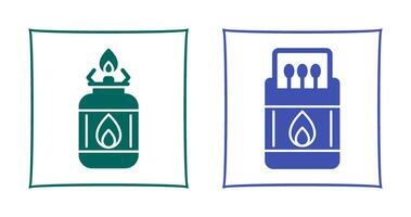 Camping Gas and Matches Icon vector