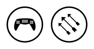 Gaming Console and Arrows Icon vector