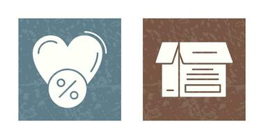Heart and Box Icon vector