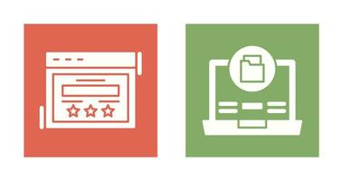Rating and Data Storage Icon vector