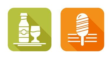 Soft Drink and Popsicle Icon vector