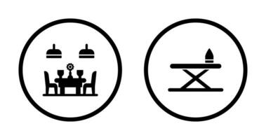 Iron Board and Table Icon vector