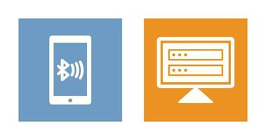 conectado dispositivo y corrompido datos icono vector