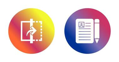 reflect and cv  Icon vector