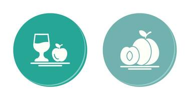 Healthy and Apricot Icon vector