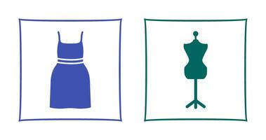 Cocktail Dress and Dress Holder Icon vector