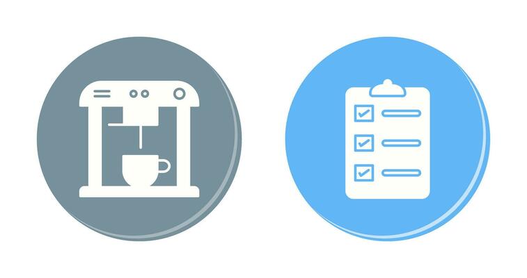 coffee machine and order list Icon