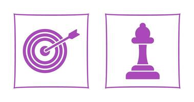 Dartboard and Bishop Icon vector