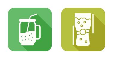 Cocktail and Pint Of Beer Icon vector