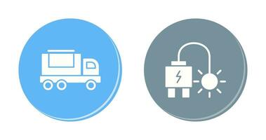 Cargo Truck and Plug Icon vector