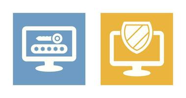 Password and Shield Icon vector