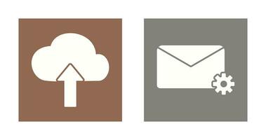 Upload to Cloud and Message Settings Icon vector