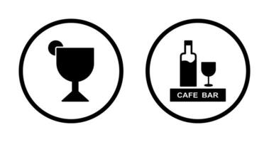 bebidas café y Jerez icono vector