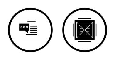 Chat and Minimize Icon vector