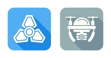 lander and camera drone Icon vector