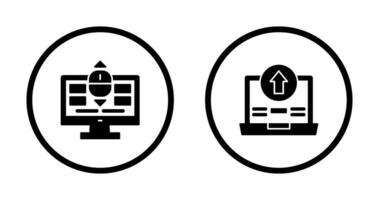 Scroll and Upload Icon vector