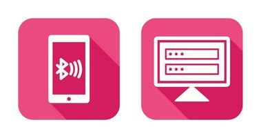 Connected Device and Corrupted data Icon vector