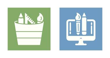 graphic tools and creative design Icon vector